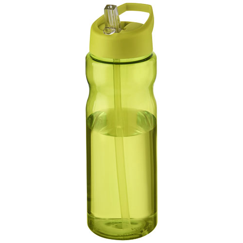 Bouteille de sport à couvercle 650ml personnalisée H2O Active® Base Citron vert et Citron vert